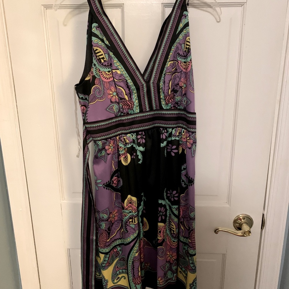 Eci deep V neck dress